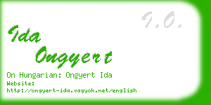 ida ongyert business card